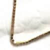 Arrière collier chaine éblouissante pierres blanches carrées zircon