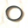 Bague anneau simple hématite fin chromé