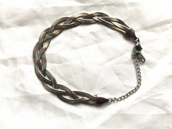Bracelet large double serpentins torsadés