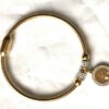 Bracelet rond doré breloque pendentif arbre vie