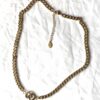 Chaine collier pendentif double cercles anneaux maillons torsadés