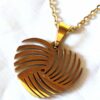 Collier pendentif coeur effiloché bords