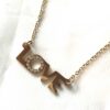 Collier pendentif lettres écriture love amour
