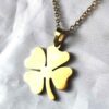 Collier pendentif petit trèfle 4 feuilles