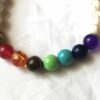 Moitié bracelet extensible pierres agates blanches colorées