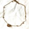 Bracelet doré petit coeur épais amour mini perles chaine