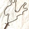 Chaine collier pendentif argenté grosse croix thème religion
