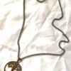 Chaine collier pendentif argenté style arbre vie grand cercle