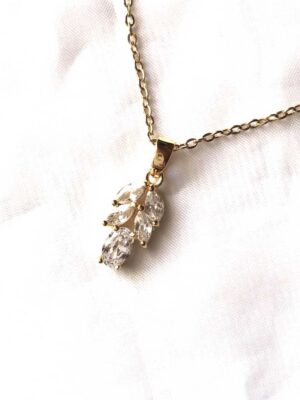 Collier pendentif doré petit épi blé céréale graines boutique bijoux-harmonie Collier pendentif doré petit épi blé céréale graines